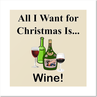 Christmas wine Posters and Art